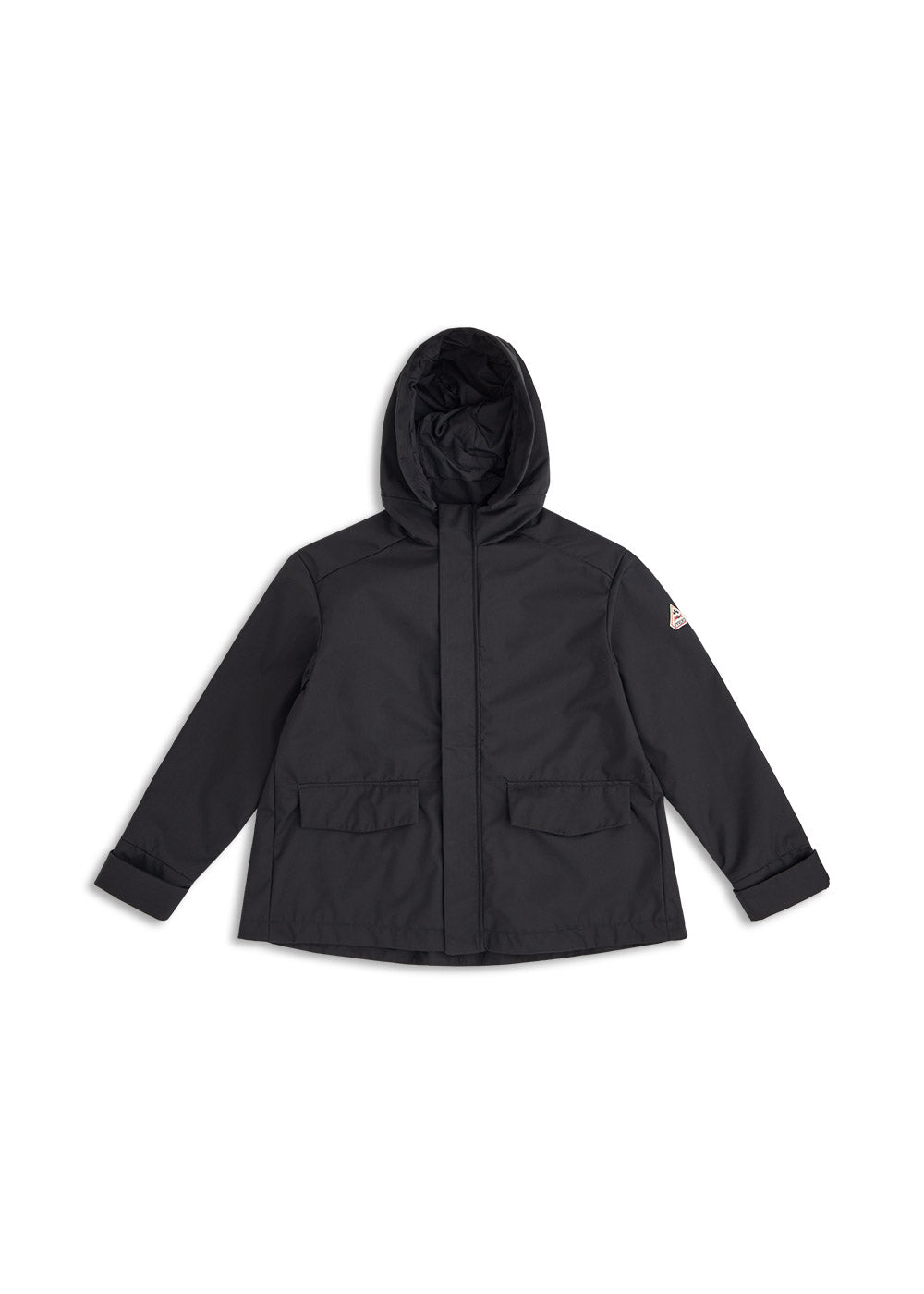 Cindy hooded short waterproof parka for women black-7