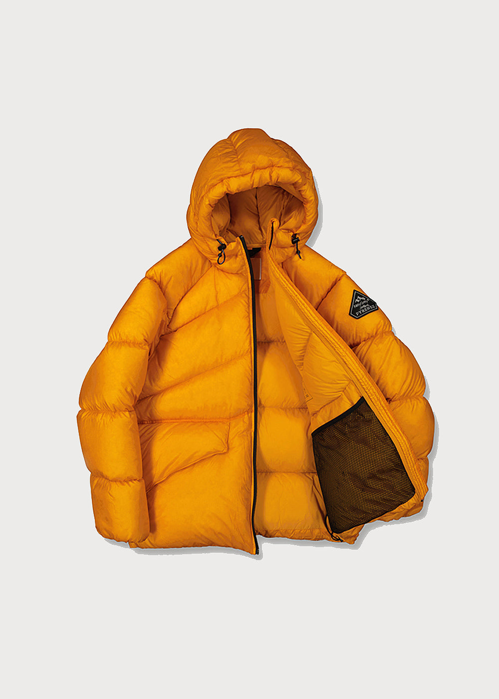 Pyrenex Stellar Yellow Men's Hooded Technical Down Jacket-3