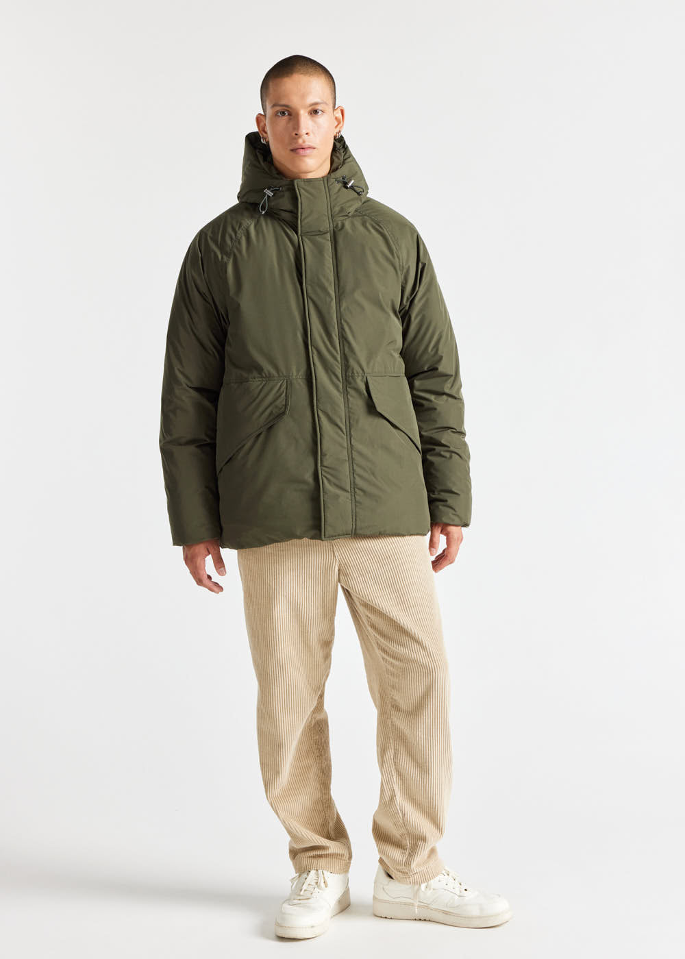 Pyrenex Covert Herren-Kurzparka aus Naturdaunen Deep Khaki-2