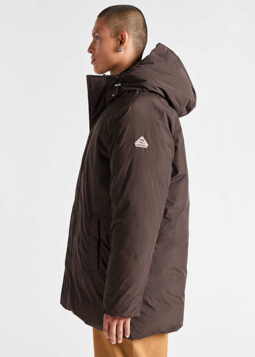 Men's Pyrenex Spark hooded warm down parka java-5