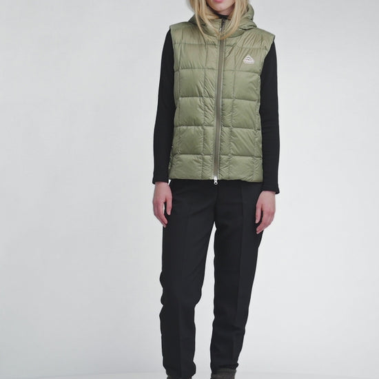 Doudoune légère sans manches pour femme Bassia kaki