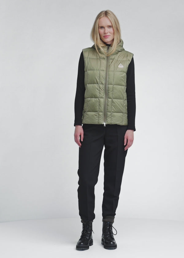Doudoune légère sans manches pour femme Bassia kaki