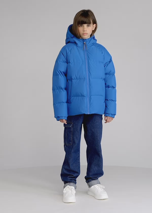 Unisex-Kinder-Daunenjacke mit Kapuze Pyrenex Sten Smooth Adriatic-2