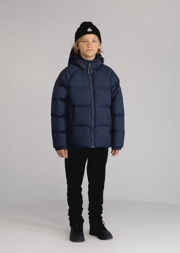 doudoune enfant capuche sten smooth marine 2