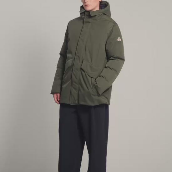 Parka matelassée à capuche homme Pyrenex Fingal kaki foncé