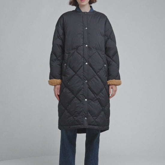 Doudoune longue pour femme Pyrenex Blossom noire