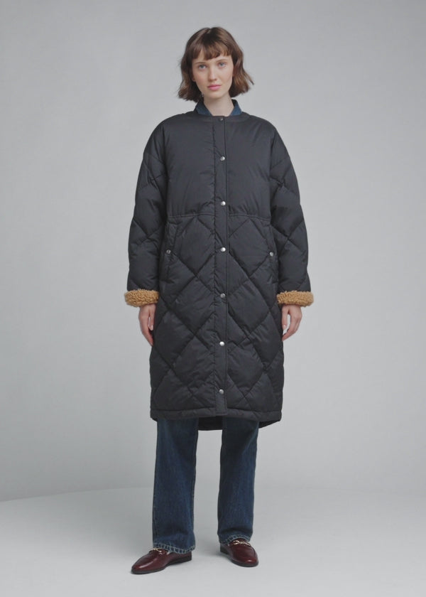 Doudoune longue pour femme Pyrenex Blossom noire