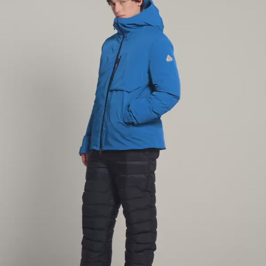 Veste parka imperméable homme Pyrenex Gravity 2 en duvet naturel bleu électrique