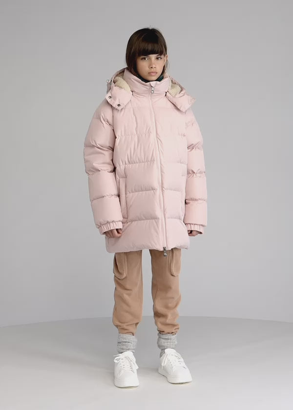 Warme Daunenjacke mit Kapuze für Kinder Husky Pyrenex x Bonton Peach Whip-2