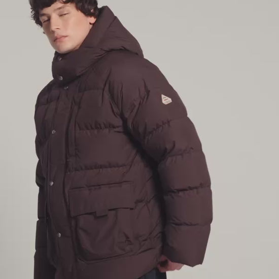 Doudoune hiver homme en duvet naturel Pyrenex Voyager marron foncé