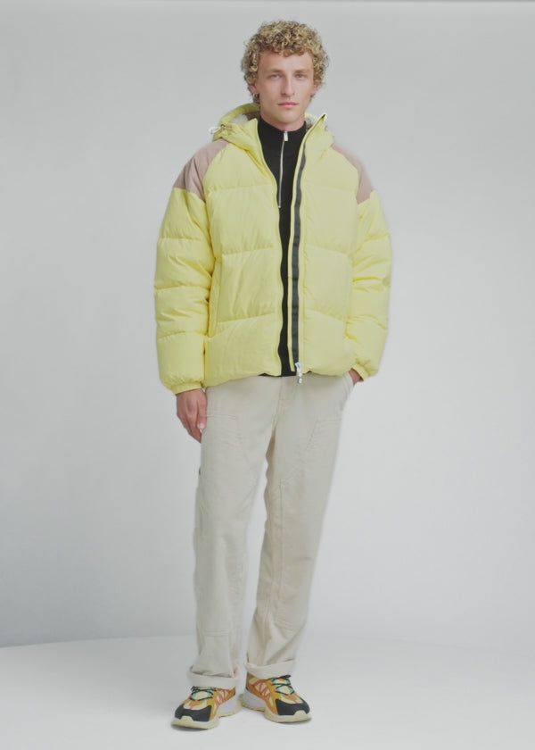 Doudoune unisexe en duvet naturel Pyrenex Retro Sten jaune pastel-2