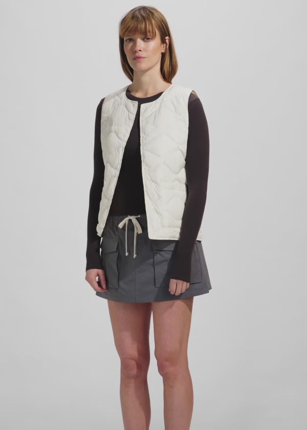 Doudoune ultra-lègère sans manches femme Pyrenex Orite Vest blanche-2