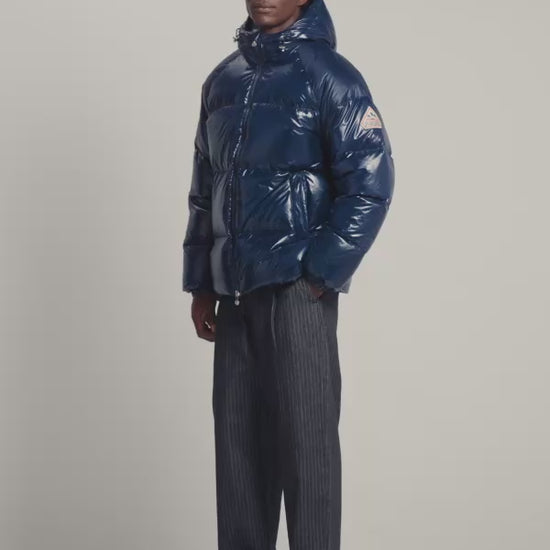 Doudoune homme à capuche Pyrenex Sten bleu marine 