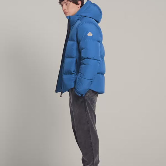 Doudoune à capuche homme Pyrenex Impulse bleu électrique