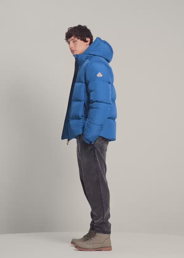 Doudoune à capuche homme Pyrenex Impulse bleu électrique