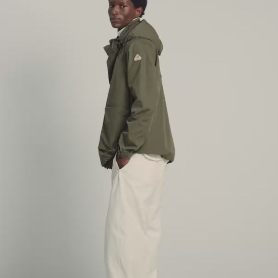 Veste imperméable à capuche en coton Ventile® homme Pyrenex Cruiser kaki