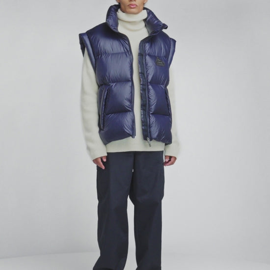 Doudoune sans manches made in Saint-Sever Pyrenex Arbatan bleu marine homme 