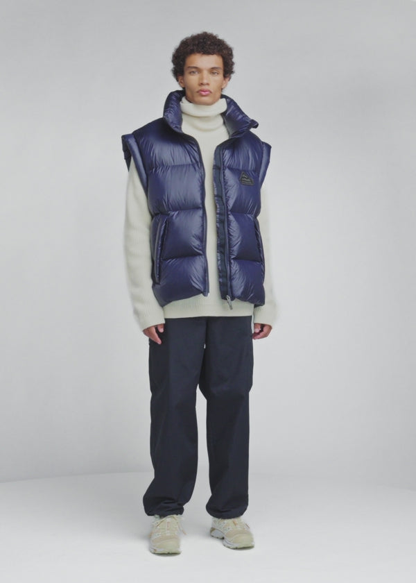 Doudoune sans manches made in Saint-Sever Pyrenex Arbatan bleu marine homme 