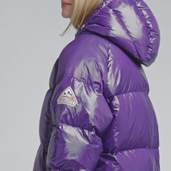 Doudoune unisexe à capuche Pyrenex Sten violette