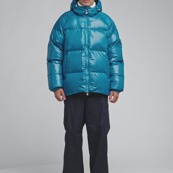 Doudoune homme à capuche Pyrenex Sten bleu turquoise