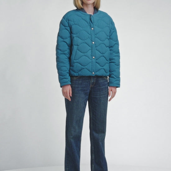 Doudoune légère Nacre pour femme turquoise