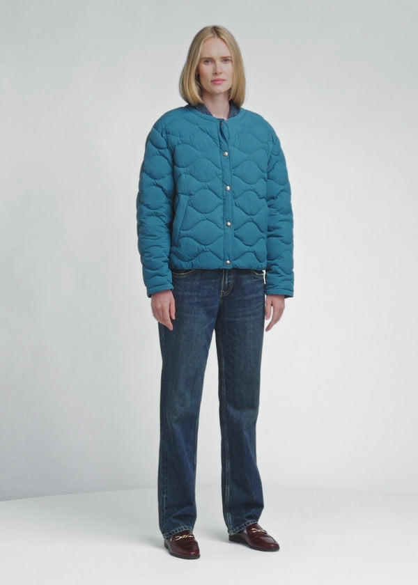 Doudoune légère Nacre pour femme turquoise