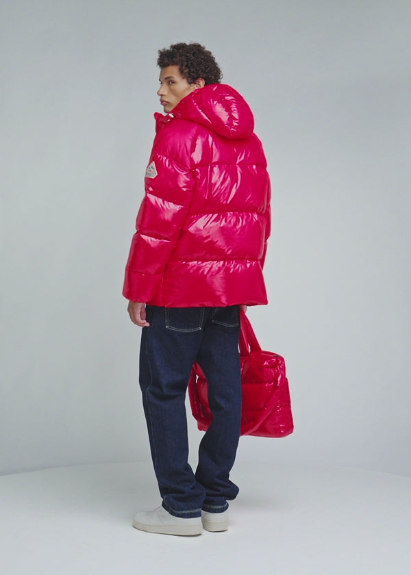 Doudoune unisexe à capuche Pyrenex Sten rouge-2