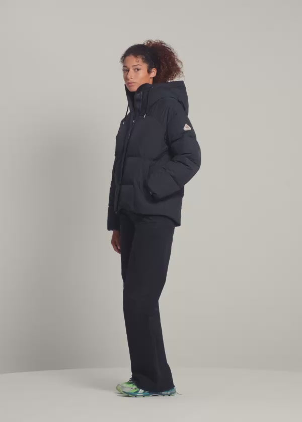 Women's Pyrenex Harmonie hooded down jacket black-2