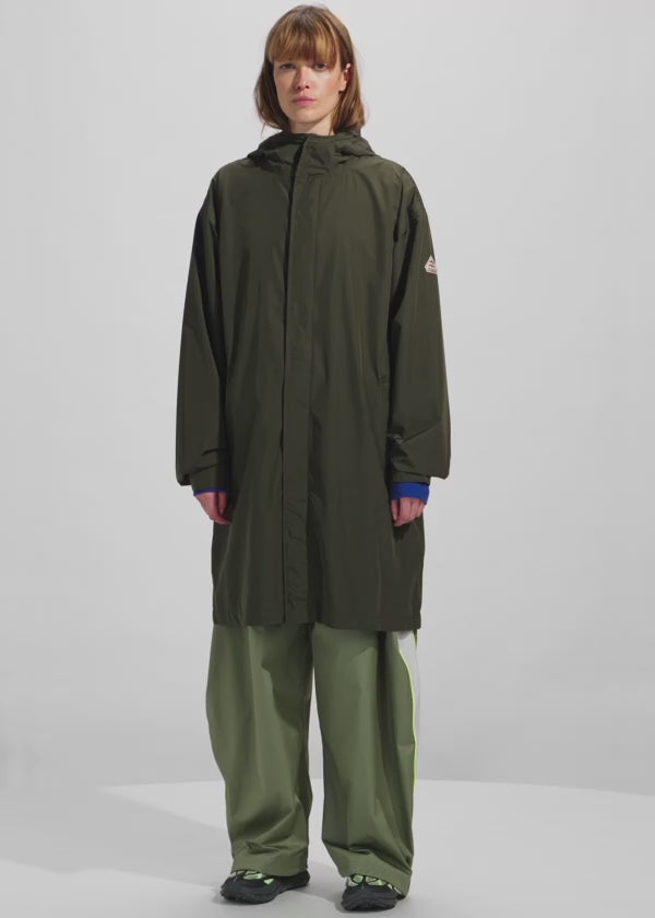 Parka longue imperméable unisexe Pyrenex Eissaure kaki-3