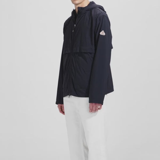 Coupe-vent homme à capuche Pyrenex Soulere bleu foncé