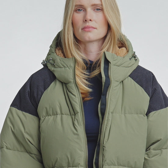 Doudoune femme unisexe en duvet naturel Pyrenex Retro Sten kaki