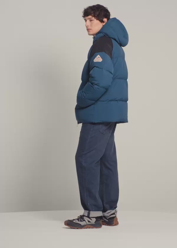 Pyrenex Retro Sten unisex down jacket in petrol blue-2