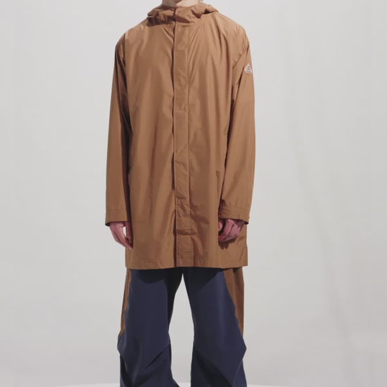 Parka longue imperméable Pyrenex Eissaure marron homme