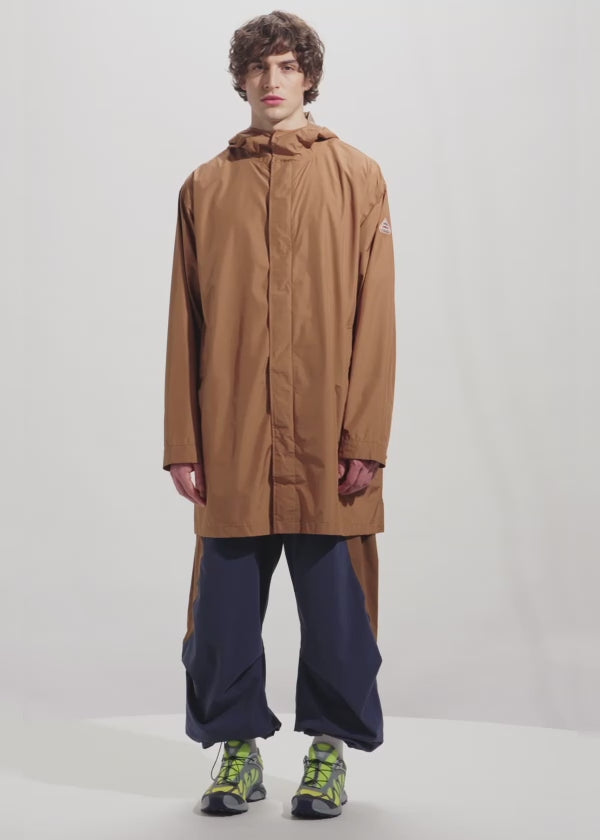 Parka longue imperméable Pyrenex Eissaure marron homme