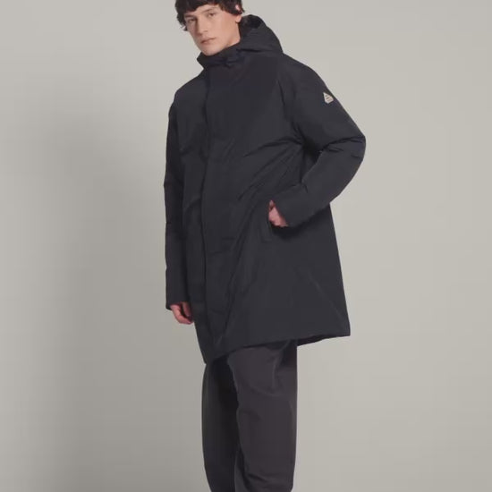Parka matelassée imperméable longue pour homme Pyrenex Puigmal noire