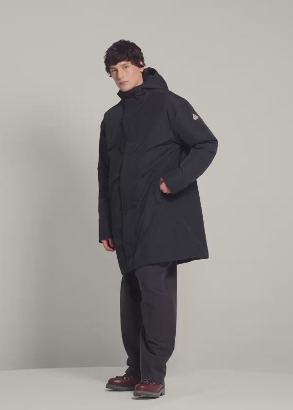 Parka matelassée imperméable longue pour homme Pyrenex Puigmal noire