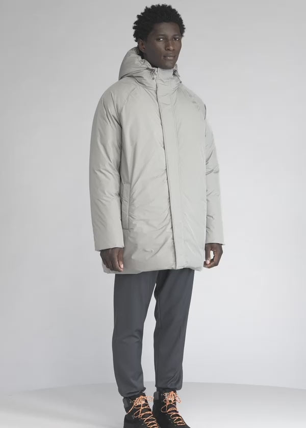 Parka à capuche homme Pyrenex Spark en duvet naturel Willow Grey-2