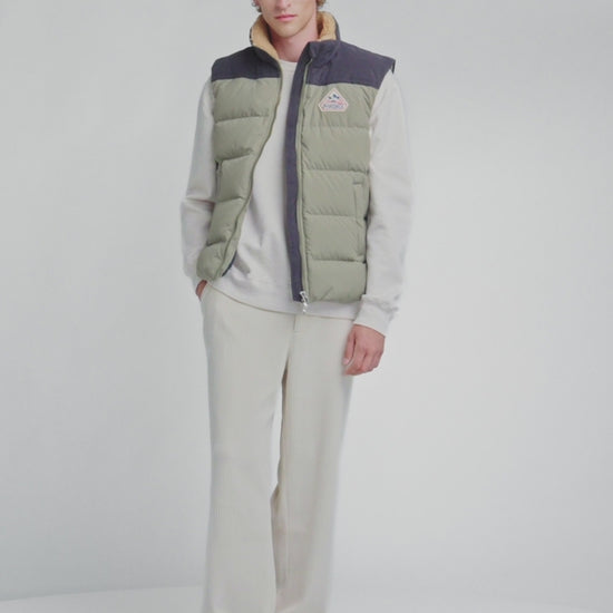 Doudoune sans manches Pyrenex Retro John kaki homme