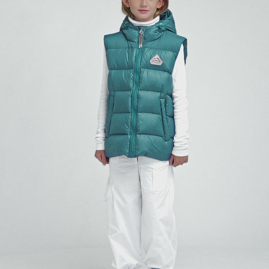 Doudoune sans manches enfant Pyrenex John bleu turquoise