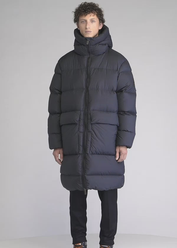 Long black Pyrenex Irek down jacket made in Saint-Sever-2