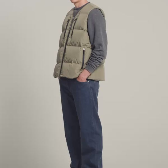 Doudoune sans manches homme Pyrenex Solace kaki clair