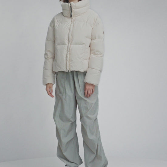 Doudoune courte femme Pyrenex Harmonie Crop beige clair