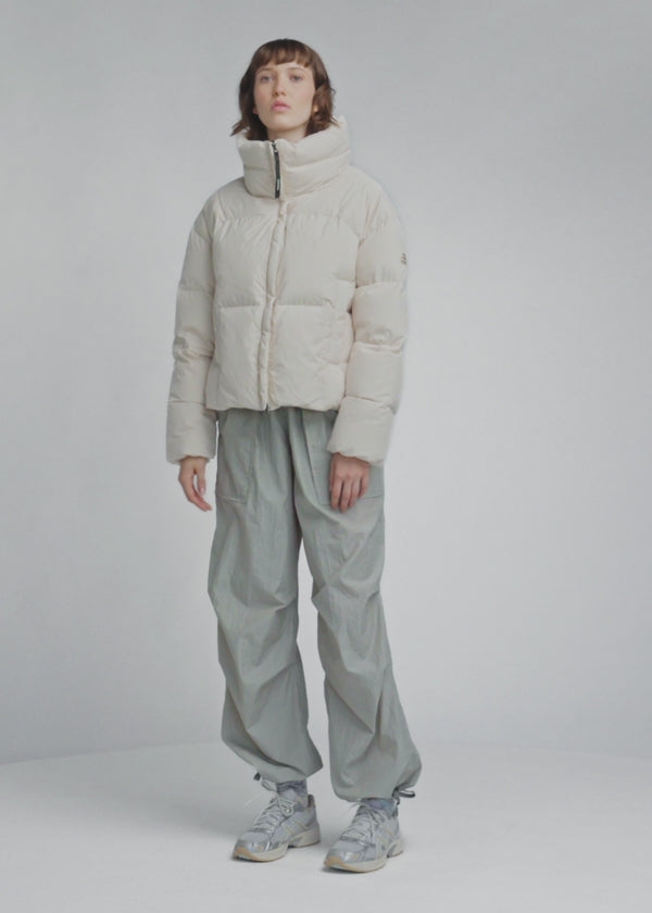 Doudoune courte femme Pyrenex Harmonie Crop beige clair