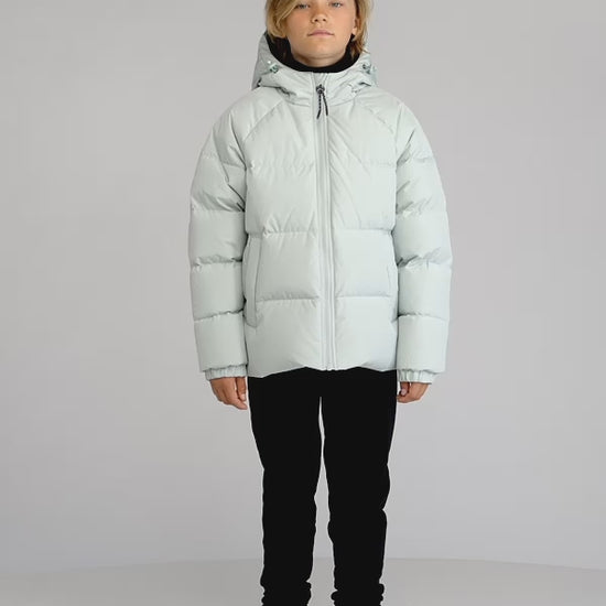 doudoune enfant capuche sten smooth blanche 1