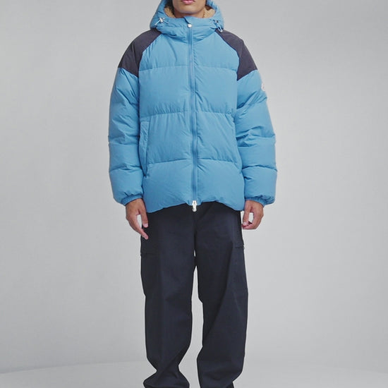 Doudoune homme en duvet naturel Pyrenex Retro Sten bleu ciel
