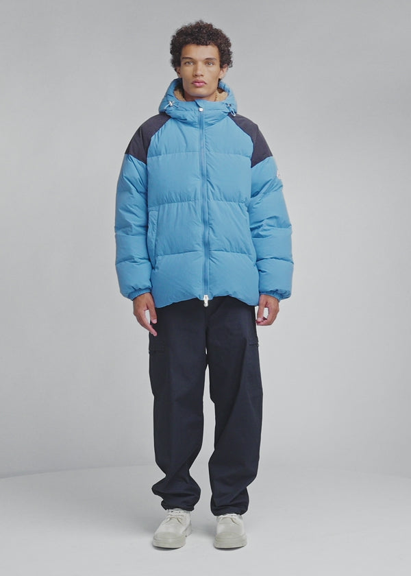 Doudoune homme en duvet naturel Pyrenex Retro Sten bleu ciel