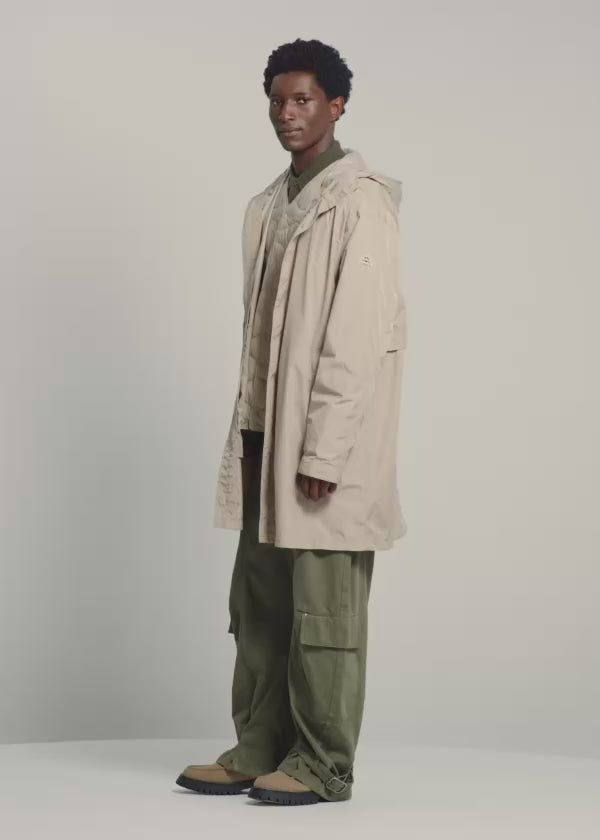 Lange wasserdichte Unisex-Parka Pyrenex Eissaure hellbeige-2