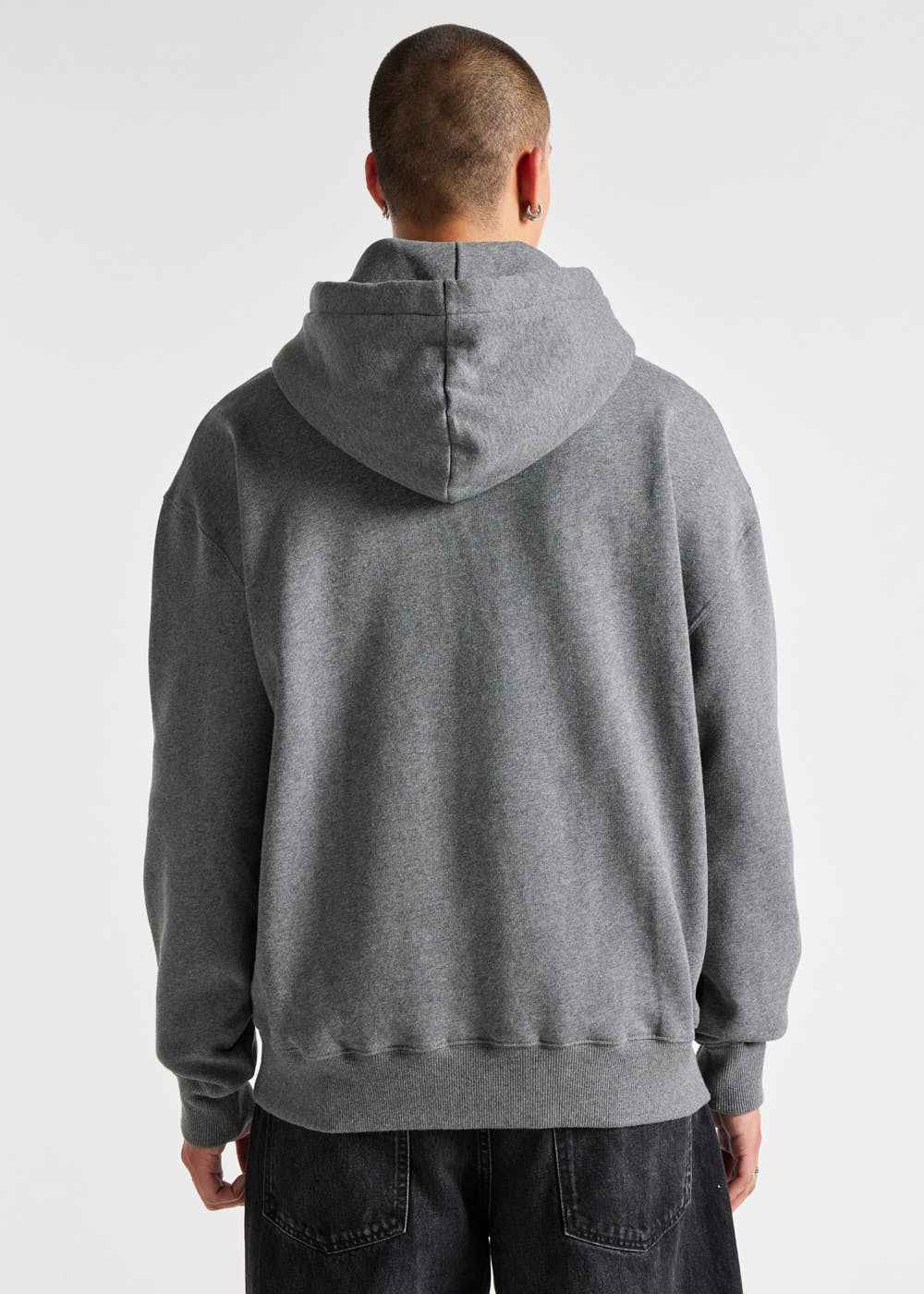 Pyrenex Journey unisex hoodie in organic cotton ardesia marl grey-6