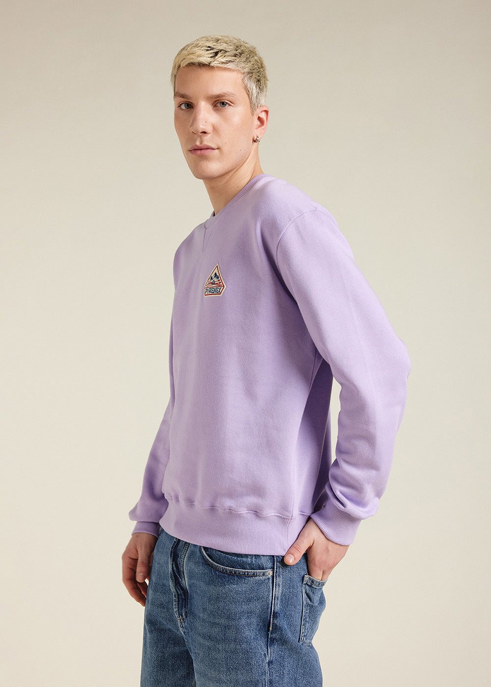 Pyrenex Phase unisex sweater in organic cotton wisteria-7