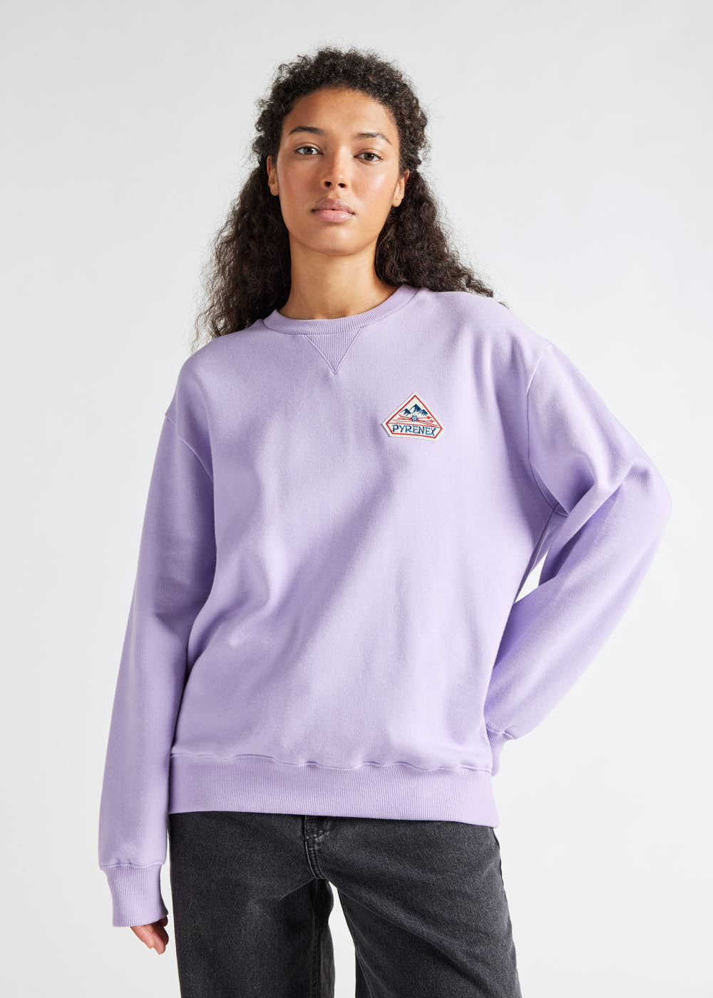 Pyrenex Phase unisex sweater in organic cotton wisteria-4